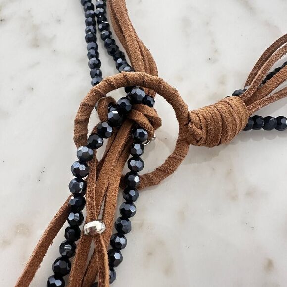 Chico’s Multi-Strand Beaded Lariat Necklace-Boho - Picture 5 of 7